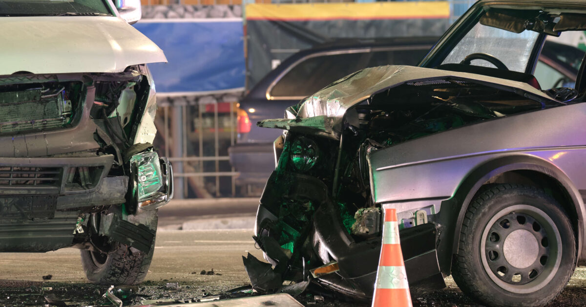 Car accident with a lot of damage