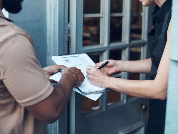 A person signing a restraining order
