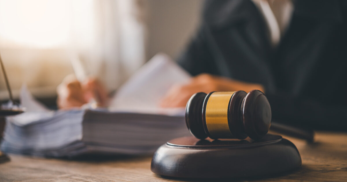 Law theme,mallet of the judge, law enforcement officers, evidence