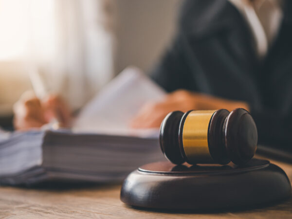 Law theme,mallet of the judge, law enforcement officers, evidence