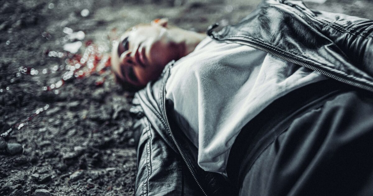 deceased person on the floor after a fatal accident