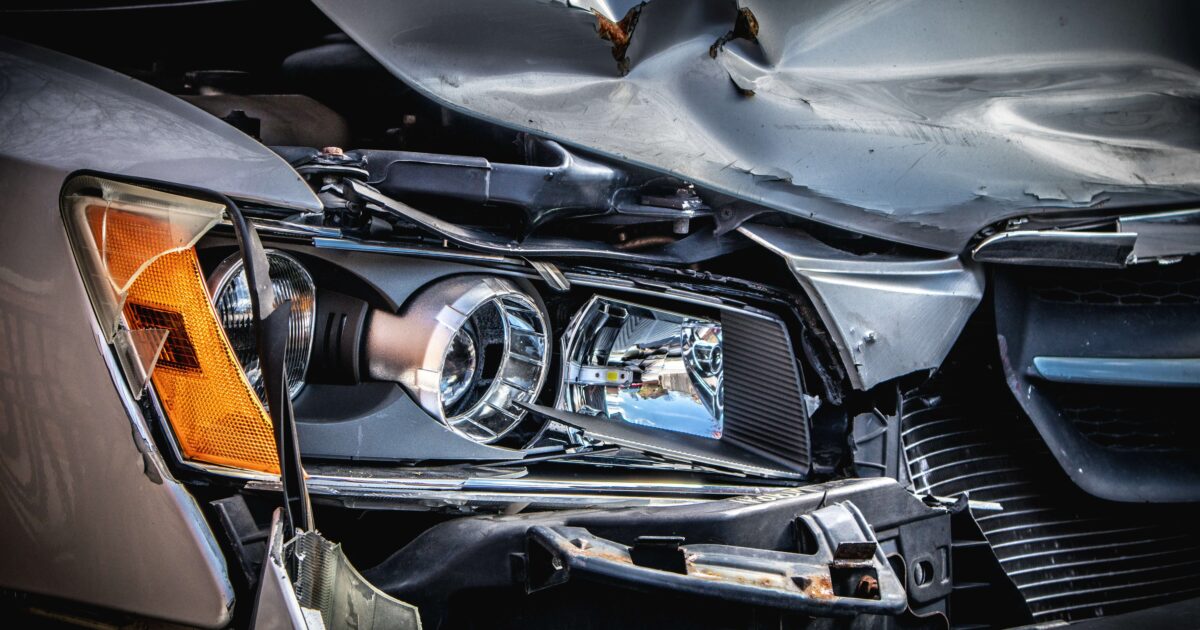 Body injury in a car after a car accident