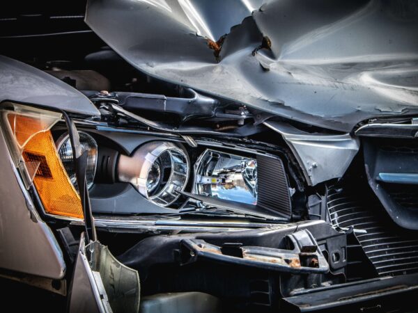 Body injury in a car after a car accident