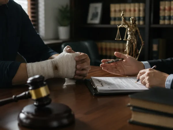 Legal consultation with serious discussion