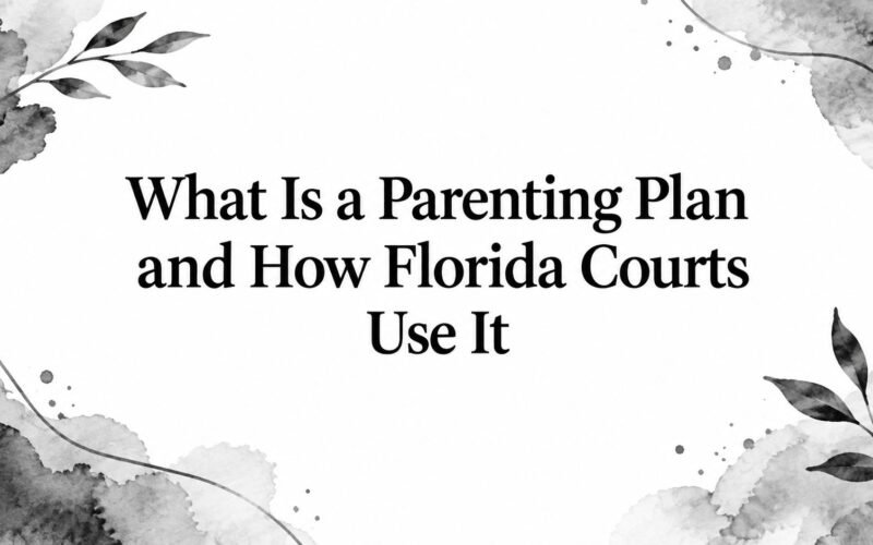 What Is a Parenting Plan and How Florida Courts Use It